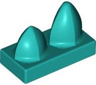 LEGO 15209 - Dlaždice, upravená 1 x 2 se 2 vertikálními zuby