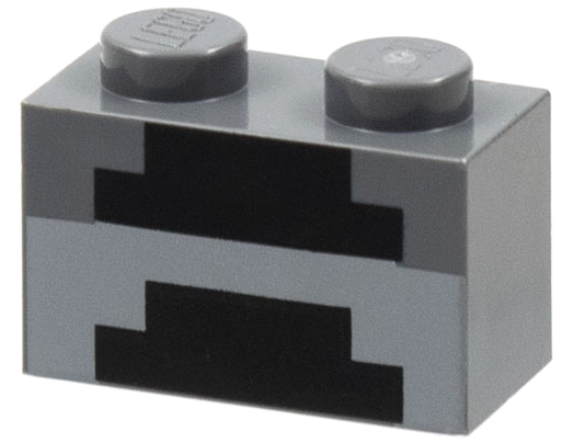 LEGO 3004pb161 - Kostka 1 x 2 s Minecraftovým pixelovaným vzorem neosvětlené pece