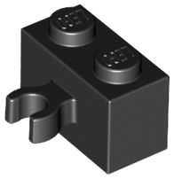 LEGO 30237b - Brick, Modified 1 x 2 with Open O Clip Thick (Vertical Grip)