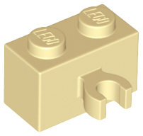 LEGO 30237b - Brick, Modified 1 x 2 with Open O Clip Thick (Vertical Grip)