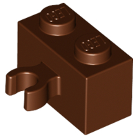 LEGO 30237b - Brick, Modified 1 x 2 with Open O Clip Thick (Vertical Grip)