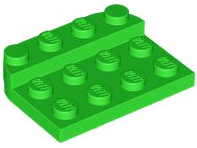 LEGO 3263 - Dlaždice, kulatý 3 x 4 x 2/3, vyvýšený 1 x 4