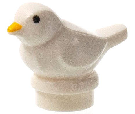 LEGO 41835pb01 - Ptáček, malý s černýma očima a jasně světle oranžovým vzorem zobáku