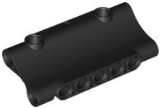 LEGO 4500 - Technic, Panel obrácený 7 x 3 se 2 otvory pro kolíky skrz povrch panelu