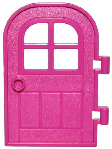 LEGO 5257 - Dveře 1 x 4 x 6 se zaoblenou střechou a oknem se 4 tabulkami a úchytem, zesílený okraj