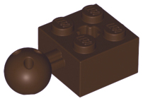 LEGO 57909b - Technic, Upravená kostka 2 x 2 s kulovým kloubem a otvorem pro nápravu se 6 otvory v kouli