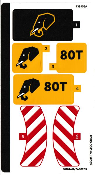 LEGO 60420stk01 - Aršík samolepek pro sadu 60420 - (10107611/6480905)