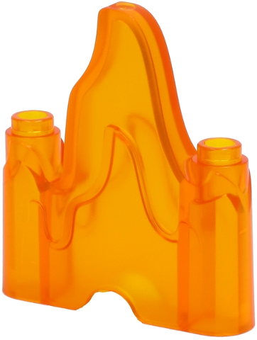 LEGO 70880 - Vlna zaoblená 1 x 4 se 2 výstupky na koncích (plamen, kámen)