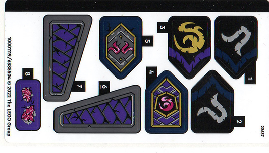 LEGO 71771stk01 - Aršík samolepek pro sadu 71771 - (10001119/6385504)