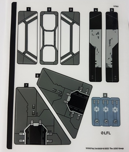 LEGO 75323stk01 - Aršík samolepek pro sadu 75323 - (10100766/6410059)