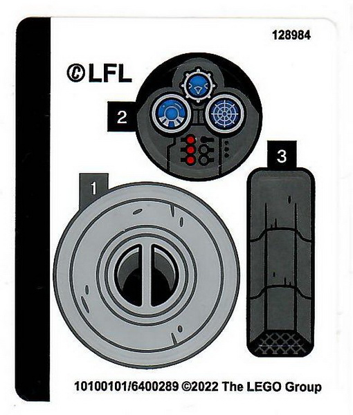 LEGO 75325stk01 - Aršík samolepek pro sadu 75325 - (10100101/6400289)