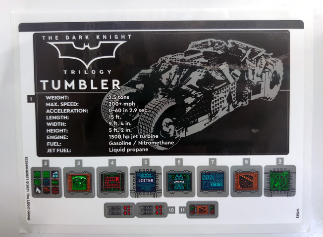 LEGO 76240stk01 - Aršík samolepek pro sadu 76240, List 1 - (82264/6369871)