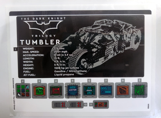 LEGO 76240stk01 - Aršík samolepek pro sadu 76240, List 1 - (82264/6369871)