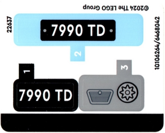 LEGO 76424stk01 - Aršík samolepek pro sadu 76424 - (10106264/6468042)