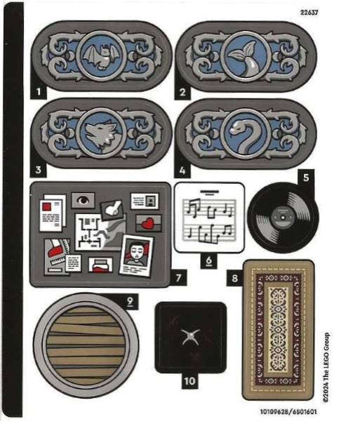 LEGO 76781stk01 - Aršík samolepek pro sadu 76781, List 1 - (10109628/6501601)