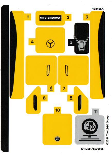 LEGO 76924stk01 - Aršík samolepek pro sadu 76924, List 1 - (10110431/6520945)