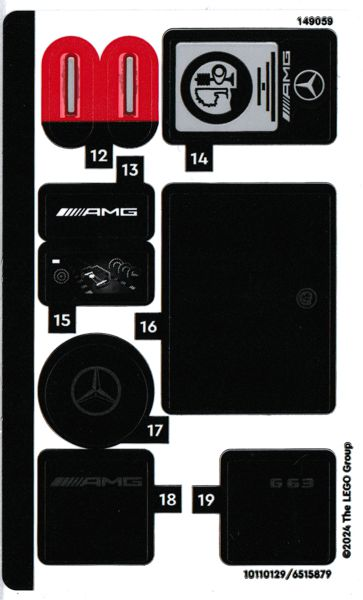 LEGO 76924stk02 - Aršík samolepek pro sadu 76924, arch 2 - (10110129/6515879)