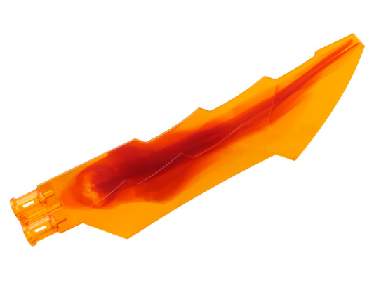 LEGO 79895pb02 - Vrtule s 1 listem 14L se 2 otvory pro nápravy a zubatými hranami (čepel ve tvaru meče) s mramorovaným tmavě červeným vzorem