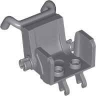 LEGO 80440 - Minifigurka, Příbor, Sedadlo invalidního vozíku s otevřenými boky a vysokými opěrkami rukou