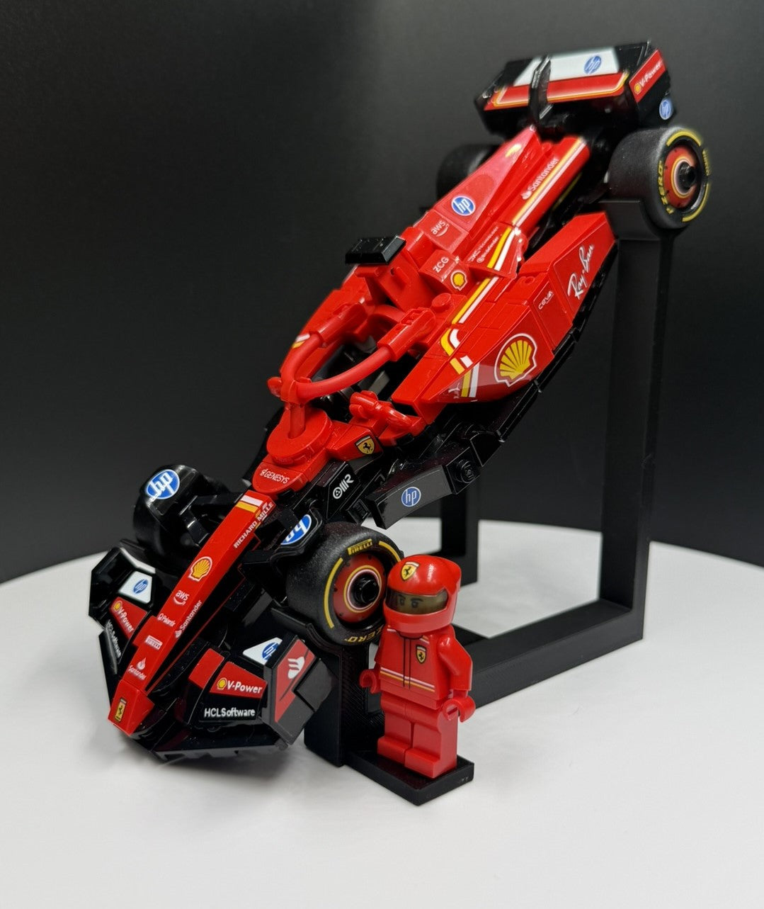 LEGO Speed Champions F1 Display Stand s držákem pro minifigurku – stojan pro Formula 1 vozy