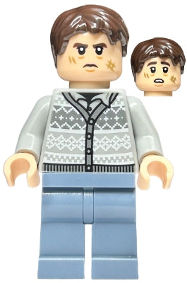 LEGO hp425 - Neville Longbottom - Svetr Fair Isle, pískově modré nohy