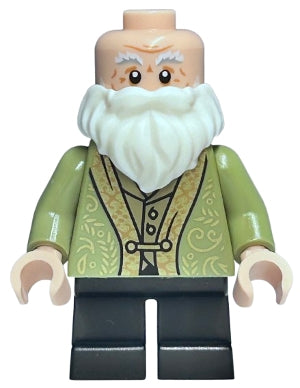 LEGO hp524 - Profesor Filius Flitwick - Olivově zelený oblek, černé krátké nohy