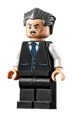 LEGO sh0710 - J. Jonah Jameson - Vesta s pruhovanou kravatou a vlasy sčesanými dozadu