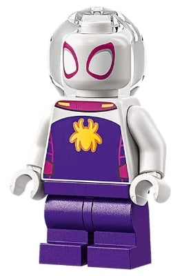 LEGO sh0863 - Ghost-Spider - Střední nohy, Průhledná helma