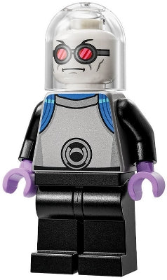 LEGO sh0963 - Mr. Freeze - Plochý stříbrnočerný kostým