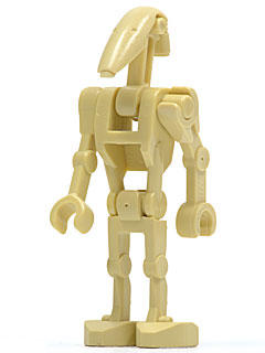 LEGO sw0001c - Bojový droid - Světle hnědá, ohnutá paže a rovná paže
