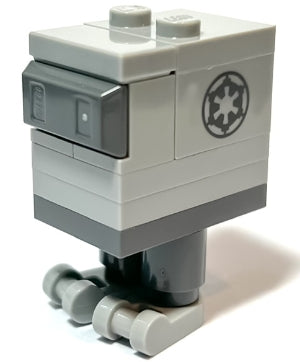 LEGO sw1252 - Gonk Droid (GNK Power Droid), světle modrošedé tělo a nohy, logo Impéria