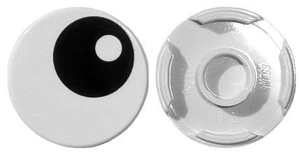 LEGO Part 14769pb004 - Tile, Round 2 x 2 with Bottom Stud Holder with Black Eye with Pupil Pattern