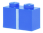 LEGO 3004pb269 - Kostka 1 x 2 s bílým svislým pruhovaným vzorem