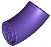 LEGO Part 5489 - Brick, Round 2 x 2 D. 45 degrees Elbow (27.7mm Standing Height)
