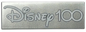 LEGO Part 69729pb076 - Tile 2 x 6 with White 'Disney 100' on Silver Background Pattern