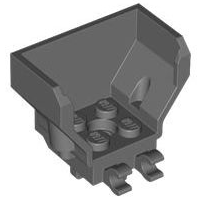 LEGO 98876 - Kokpit 4 x 2 x 3 s otvorem pro kolík a 2 klipy