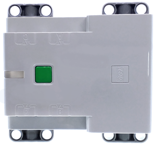 LEGO Part bb1277c01 - Electric Battery Box Powered Up Bluetooth Hub with Dark Bluish Gray Bottom - Screw Opening