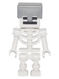 LEGO min032 - Kostra, Minecraft - Plochá stříbrná helma