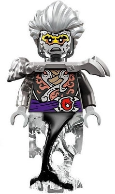 LEGO njo901 - Cinder - Perleťově tmavě šedé a ploché stříbrné brnění, duchí nohy