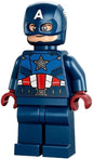 LEGO sh0852 - Kapitán Amerika - tmavě modrý oblek, tmavě červené ruce, helma