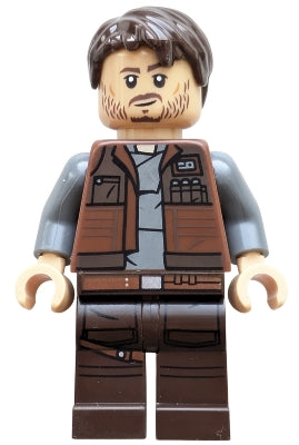 LEGO Minifig sw1410 - Cassian Andor - Reddish Brown Vest